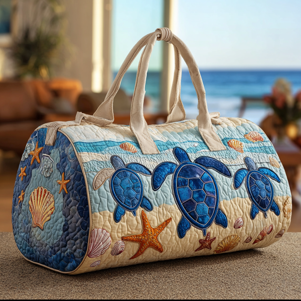 Sac de Voyage Matelassé - Tortue Marine