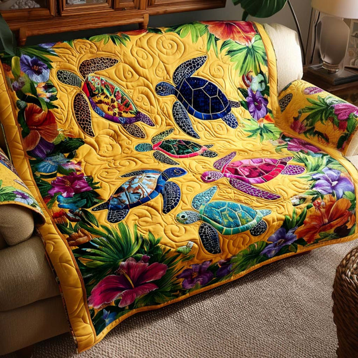 Colombe - Housse de canapé matelassée Tortue