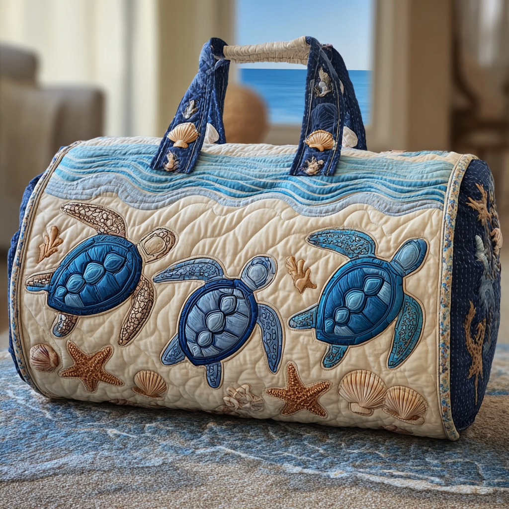 Sac de Voyage Matelassé - Tortue Marine II