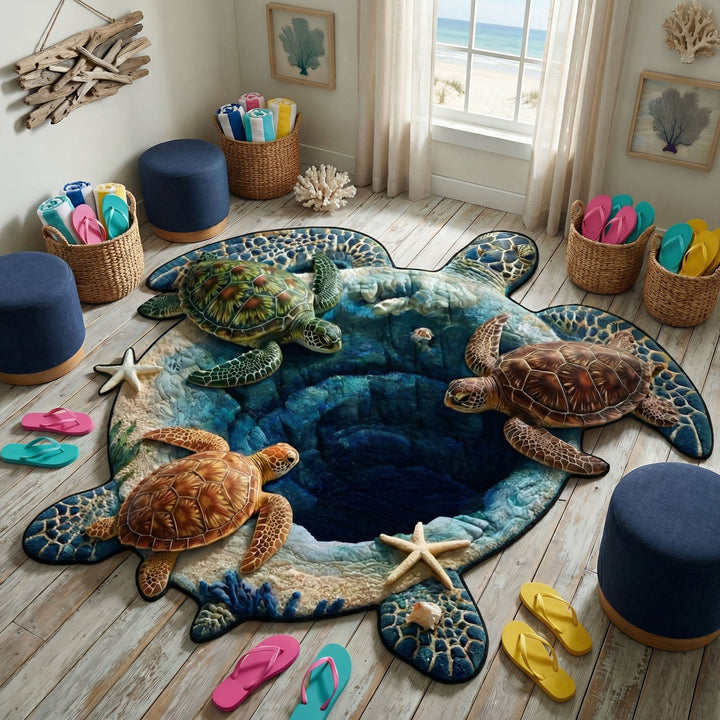 Sandrine - Tapis décoratif Tortue