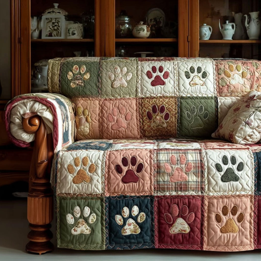 Chloé - Housse de canapé matelassée Empreintes de Patte