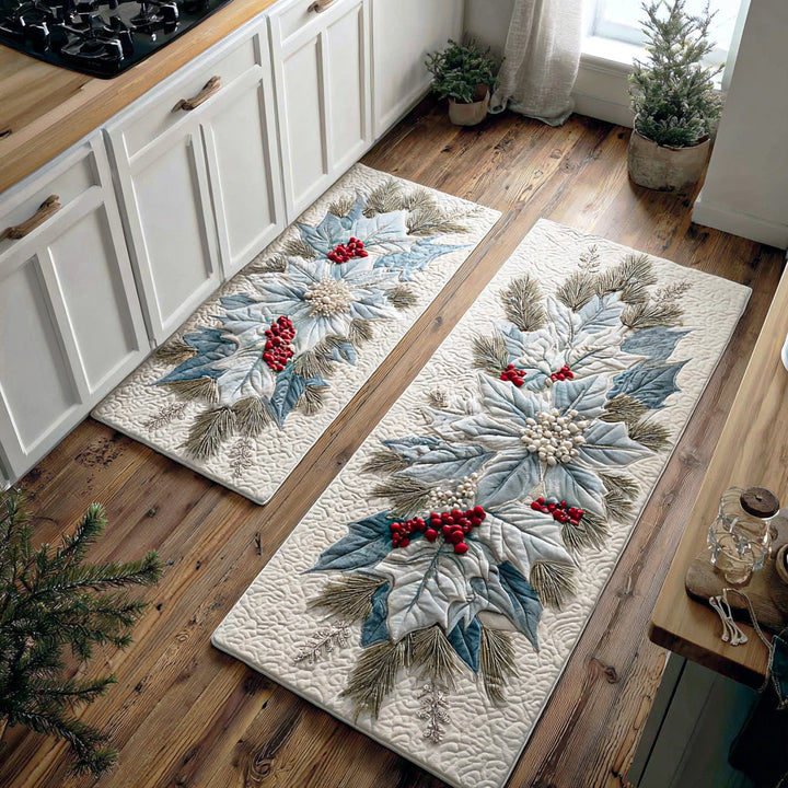 Océ - Tapis de cuisine Charme Poinsettia Hivernal