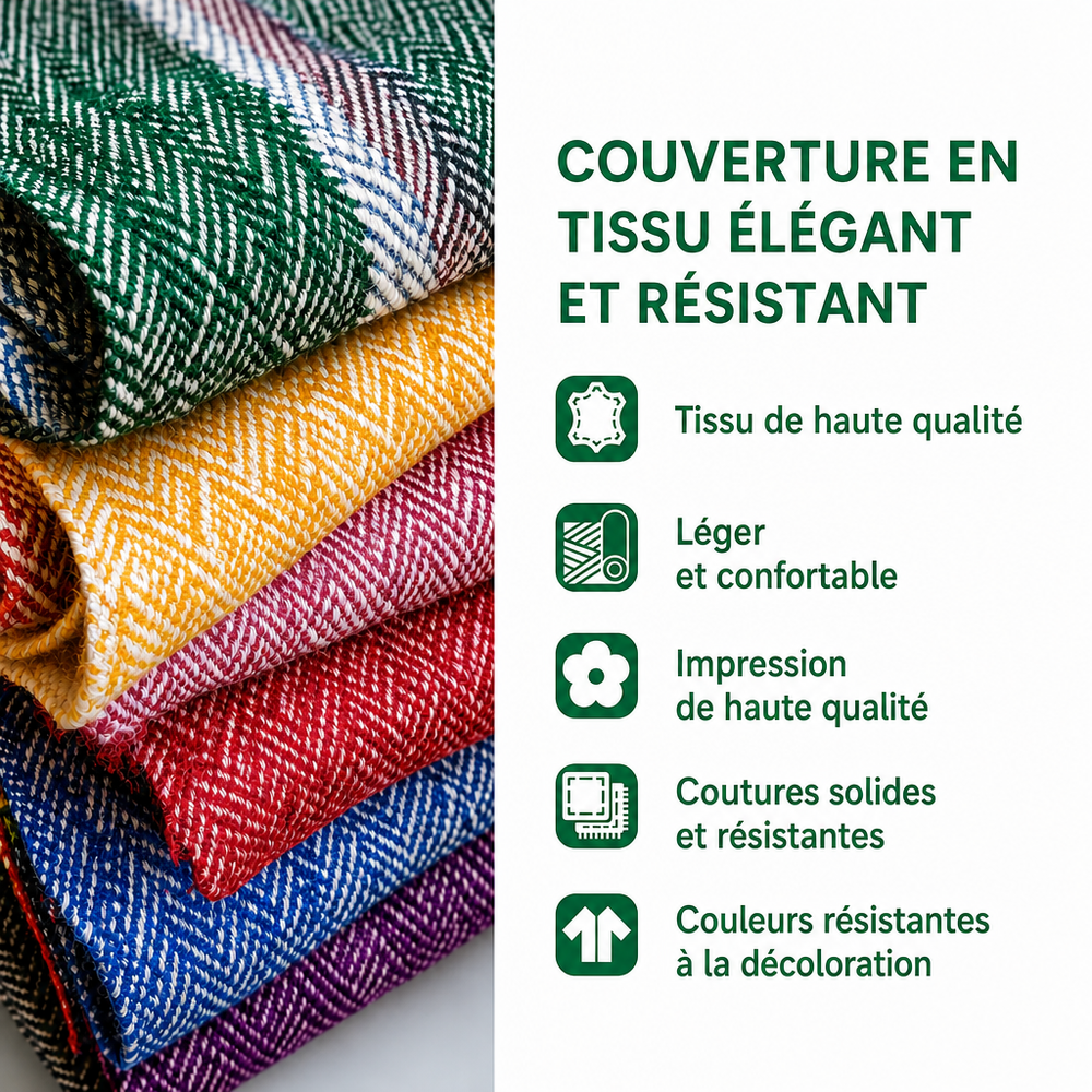 Couverture en tissu élégant et résistant