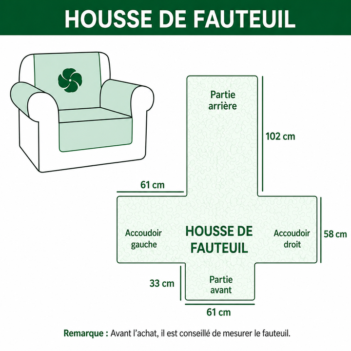 Housse de canapé matelassée élégante et résistante