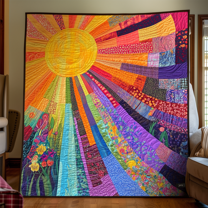 Éléonore - Couverture matelassée Soleil Rayonnant
