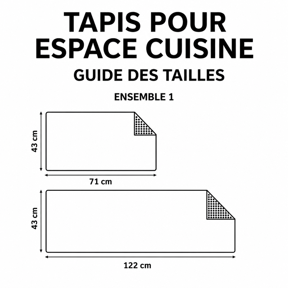 Guide des tailles - Ensemble 1