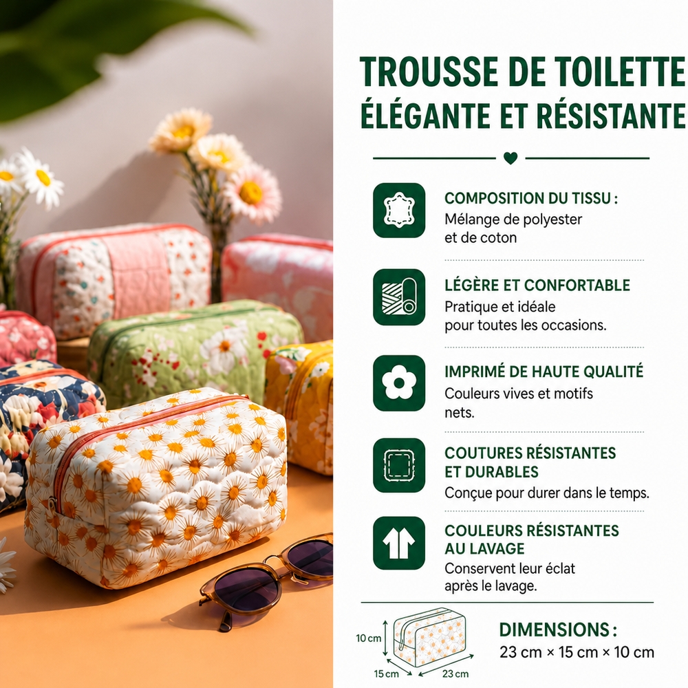 Trousse de toilette élégante et résistante